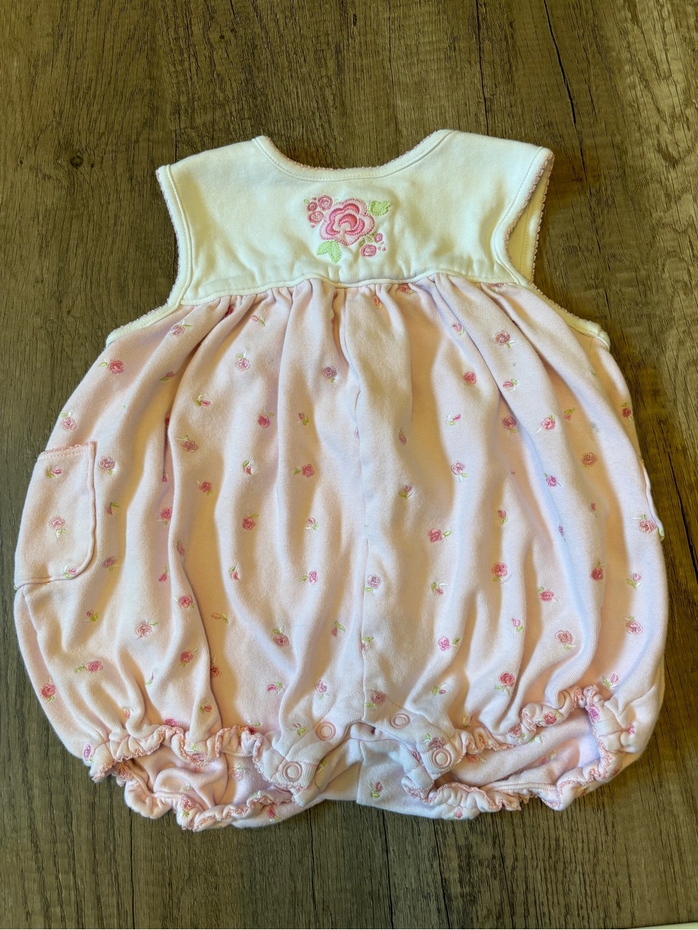 Vintage Y2K Children’s Place Baby Clothes Bubble Romper Floral Rose Rosettes 12M